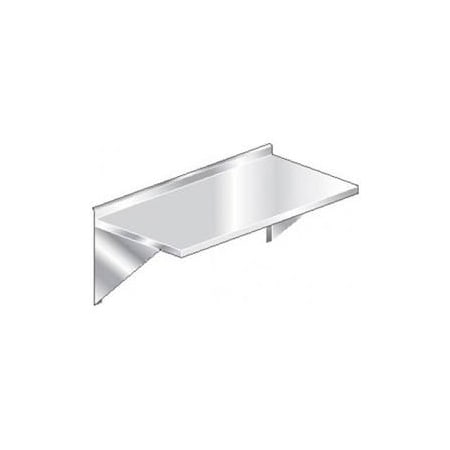 Aero Manufacturing 3TWMS-2448 16 Ga Wall Mount Table 304 Stainless Steel - 2-1/4 Backsplash 48 X 24